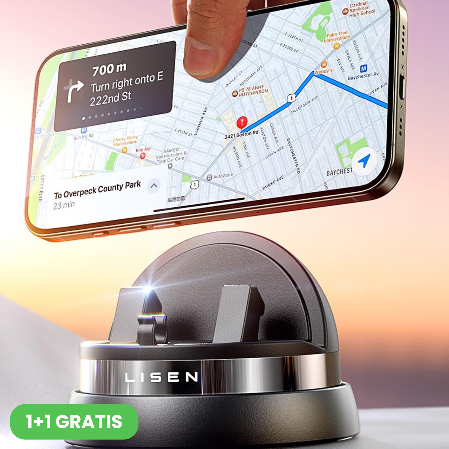 360° autós mobiltartó LISEN 1+1 GRATIS